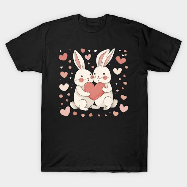 Sweet Bunny, Heart T-Shirt by Erianna Bee